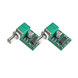 DEVMO 2PCS PAM8403 3W Stereo Audio Power Amplifier Board Module Super Mini DC 5V with Volume Control Potentionmeter