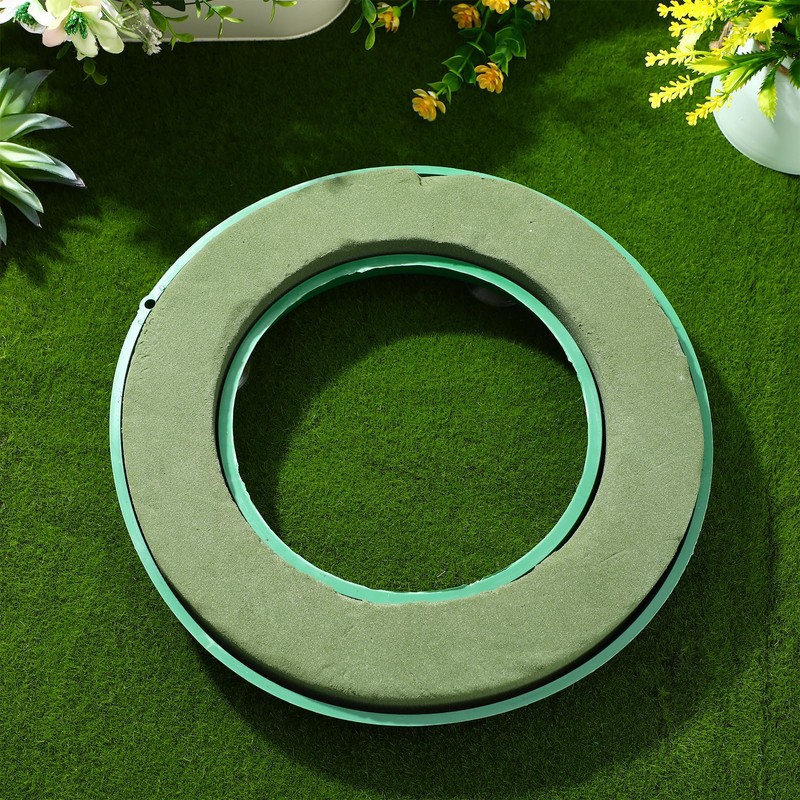 COHEALI Ring Sucker Wet Floral Foam Wreath 11.2 inches Wet