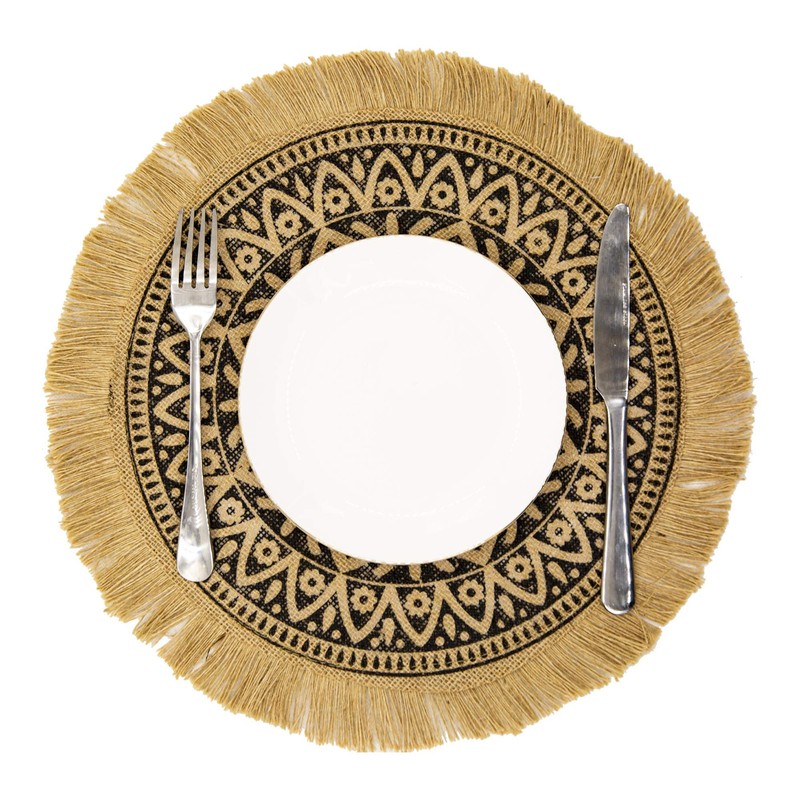 CAPASIN Round Placemats Set of 4, Dining Winter Modern Dinner