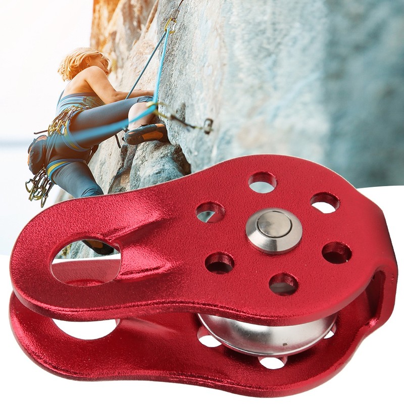 Outdoor Portable Climbing Metal Hardware Single Sheave Fixed Pulley with