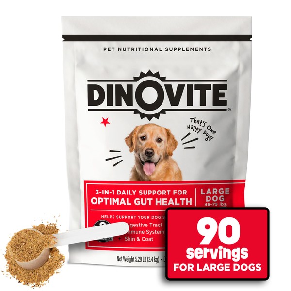Dinovite Probiotic Supplement for Dogs, Omega 3, Hot Spot Relief,