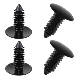 4pcs License Plate Plugs for Holes, Car Bumper Plug, Bumper Shield Fender Liner Push Pin Retainer Clips, Universal Automotive Clips Replacement Accessories for 8mm Rivets Car Plate Hole （Black）