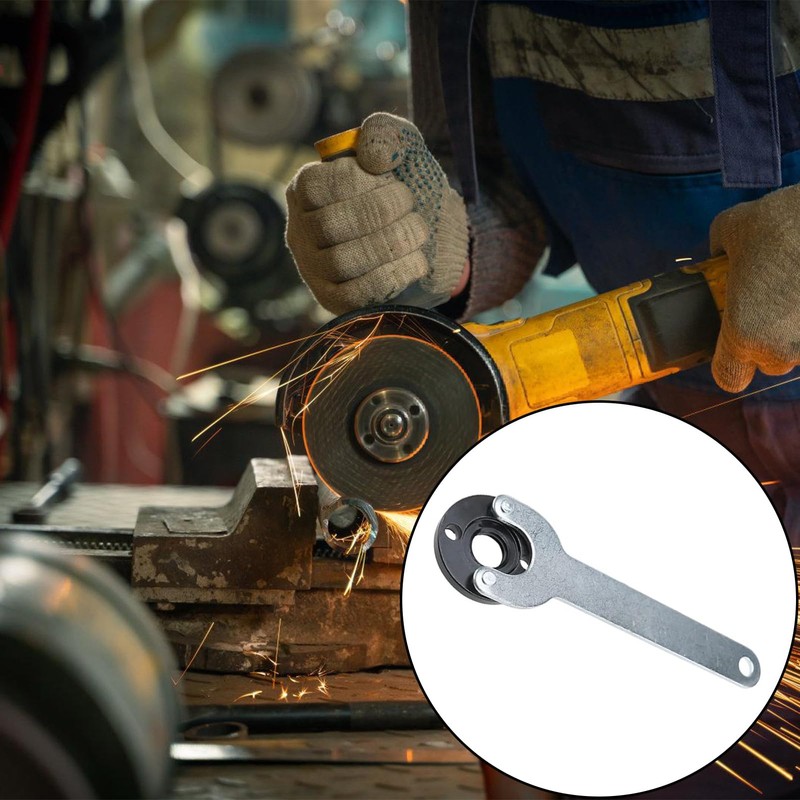 ZJCANGLIU Angle Grinder Key, Flex Two-Hole Spanner Wrench Angle Grinder