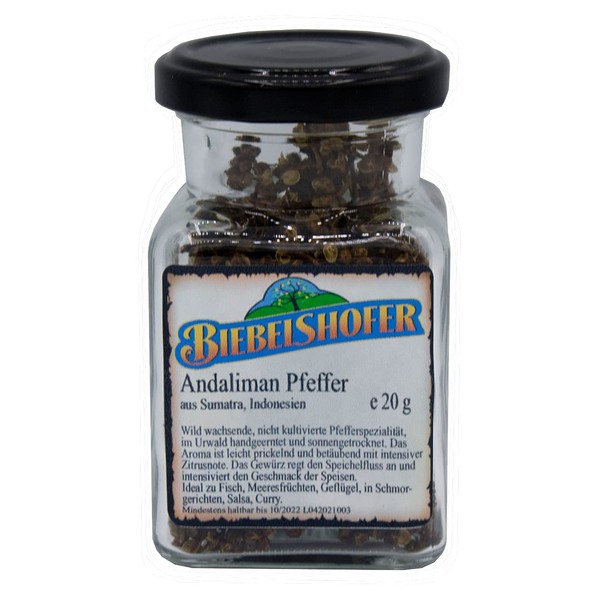 Andaliman Sumatra Pepper 20g Jar Indonesia Whole Pepper Specialty