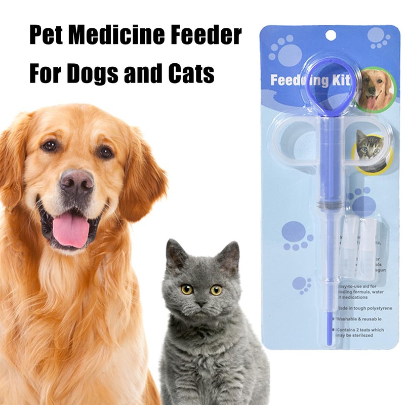 Tablettengeber Katze, 3-Pack Tablettengeber für Katzen, Pillenspender Tiermedizin Feeder für