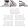 10Pcs TENS Unit Replacement Pads Rectangular Reusable Electrode Patches for