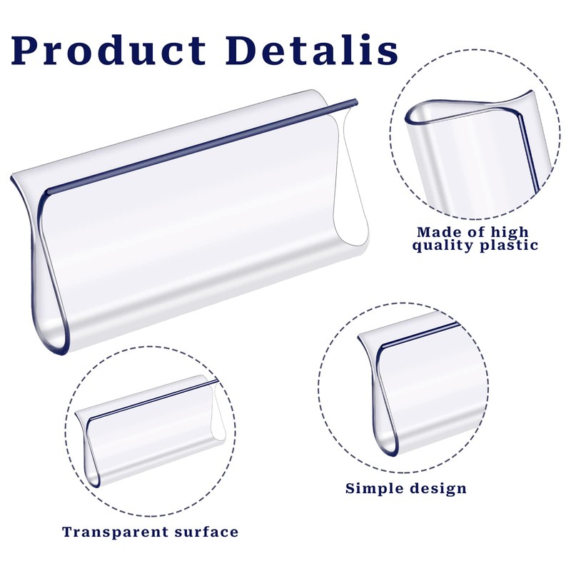 4 PCS Roller Window Shades Window Shade Clear Plastic Hem