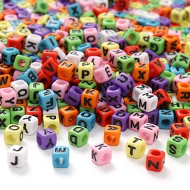 DAHI Letter Beads, Acrylic Beads, Number Beads, Craft Beads