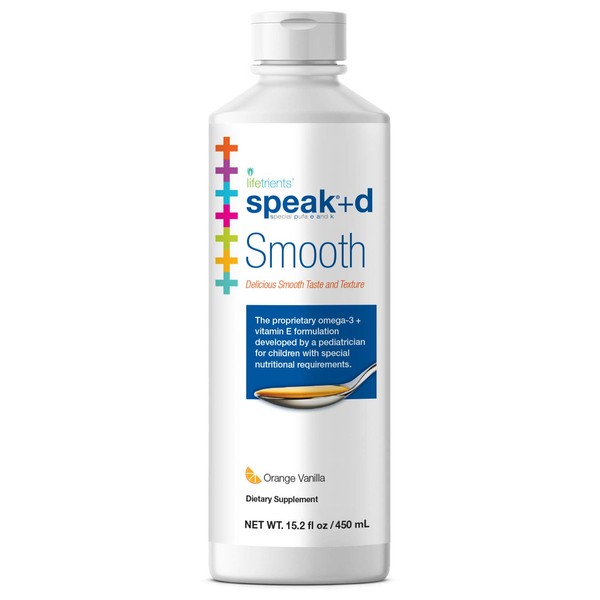Lifetrients – Speak+D Smooth – Orange Vanilla – 15.2 oz – Pediatrician Formulated to Support Children with Special Nutritional Requirements – Enhanced with Omega-3 & Vitamins E’s, K's & D