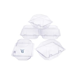 Royal Imports Clear Plastic Flower Box for Corsage, Boutonniere, Rose, Orchid Prom Wedding Craft Container 5x4x3-10 Pack