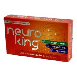 Neuro King Suplemento Alimenticio Cápsulas 500mg 20 Unidades