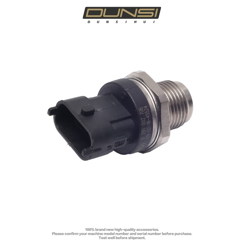 DUNSIHUI 0281002706 Fuel Rail Pressure Sensor 0281006425 Compatible with 2003-2007