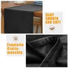 SEASHORE TREE Black Table Runner Velvet Machine Washable Kitchen Dining