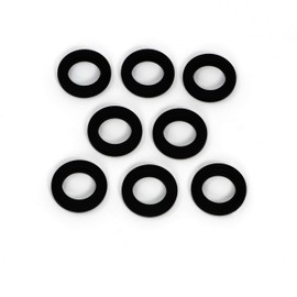Dritz Curtain Grommets, 1" (25 mm) Inner Diameter, Heavy-Duty Plastic, Black Color, Snap-On Design, Tool-Free Installation, 8-Pack