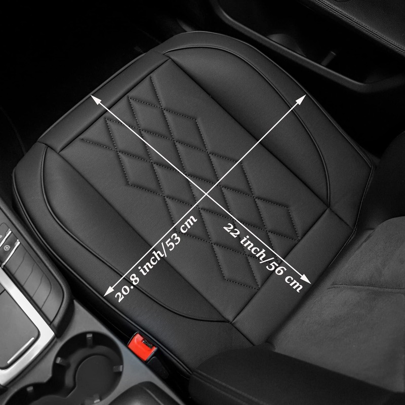 JOJOBAY 2pack Leather Car Seat Cover,Bottom Seat Covers for Cars,Front