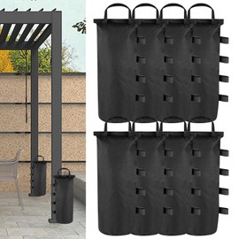 Pack of 8 Gazebo Sandbags, Weights for Gazebo, Sandbag, 50 x 20 cm, Sandbag Pergola, 800D Waterproof Oxford Fabric, for Any Pop Up Tent, Canopy, Outdoor, Patio
