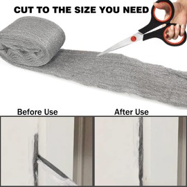 Steel Wool for Mice Control Steel Wool Pads Steel Wool Rodent Barrier Kit Steel Wool Scrubber Steelwool Rodent for Gap Blocker Fill Fabric for Holes Holes 3 Pack