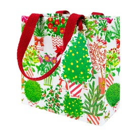 Caspari Christmas Flower Market Gift Bags - 4 Bags