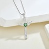 FYNSBLE Cross Necklace for Women Sterling Silver Guardian Angel Wings