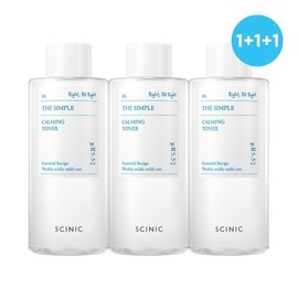 Scinic The Simple Calming Toner 300ml 1+1+1 / 싸이닉 더 심플 카밍 토너 300ml 1+1+1