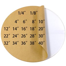 iCAGY Round Acrylic Sheet 1/8 Inch Thick 12 Inch Diameter Clear Plexiglass Sheets Circle Blanks Plastic Disc 1 Pcs