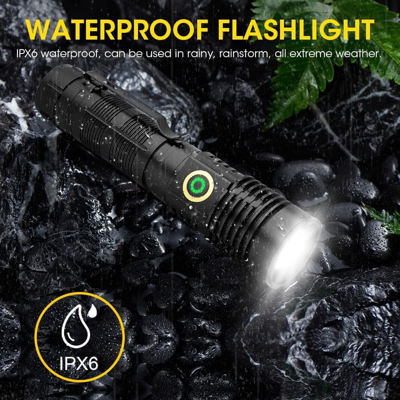 Rechargeable Flashlight High Lumens, High Lumens Super Bright Magnetic Flash