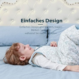 Mosebars Sleeping Bag with Feet, All Year Round Baby Sleeping Bag, Winter, 2.5 Tog, Pure Cotton Sleeping Bag, Various Sizes, Autumn Winter Sleeping Blanket, Baby with Feet