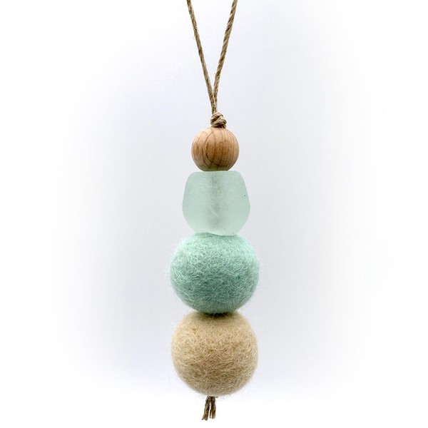 Sea Glass Felt Wool Ball Diffuser, Essential Oil Diffuser, Car