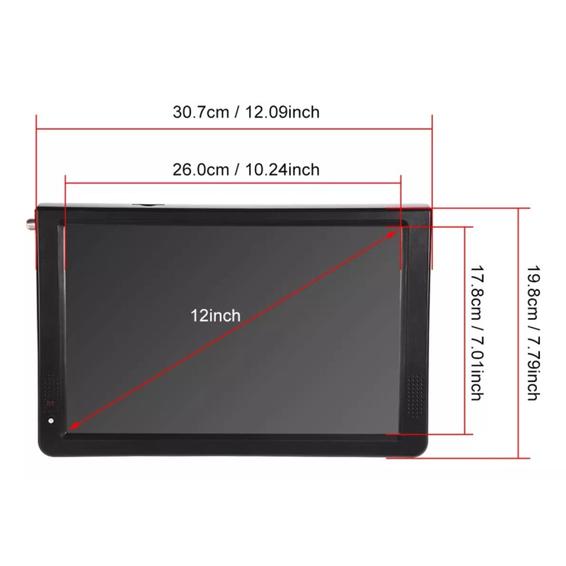 Leadstar Pantalla portátil Leadstar D12 LED HD 12" 110V/240V