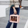 Pinkmik - Bolsa de maquillaje transparente transparente de viaje portátil