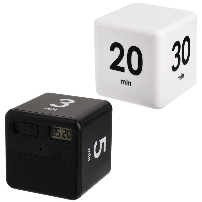 Dicunoy 2PCS Kitchen Timer, Timer Cube, Cute Productivity Timer, Pomodoro