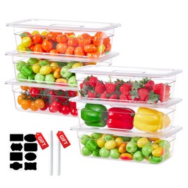 1/6 Size 2.5 Inch Clear NSF Polycarbonate Food Pan-9 PCS[Food Grade][Hot&Cold Resistant] Commercial Food Pans with Lids, Restaurant Food Storage Containers Hotel Pan(BPA-FREE)