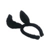 Diadema de Orejas de Conejo Luminosas, Felpa Negra, Talla Única,