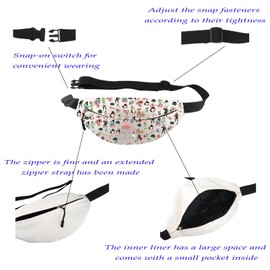 Movie Merchanidse Belt Bag Lotus Encouraging Fanny Pack Cartoon Character Gift WDW Princess Flower Waist pack (MulFlowerWaist-S)