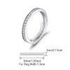 JewelryPalace 925 Sterling Silver Wedding Bands Cubic Zirconia stackable eternity