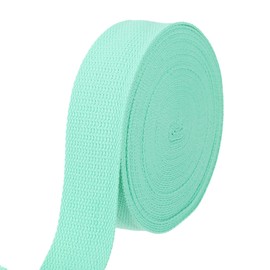 HARFINGTON Cotton Webbing 1.5 Inch 11 Yard Polyester Cotton Weave Webbing Strap Twill Tape Ribbon for Arts and Crafts Webbing Tote Bag Handles Cloth Belt Making Outdoor Supplies, Light Green