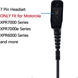 Retevis XPR7550e APX6000 Walkie Talkie Earpiece with Mic, Compatible with Motorola XPR7550e XPR7550 XPR6550 XPR6350 APX6000 Walkie-talkies, Full-Size PTT, Security Two Way Radio Earpiece(4 Pack)