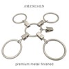 AMZSEVEN 40 Pack Metal Curtain Rings with Clips, Drapery Clips