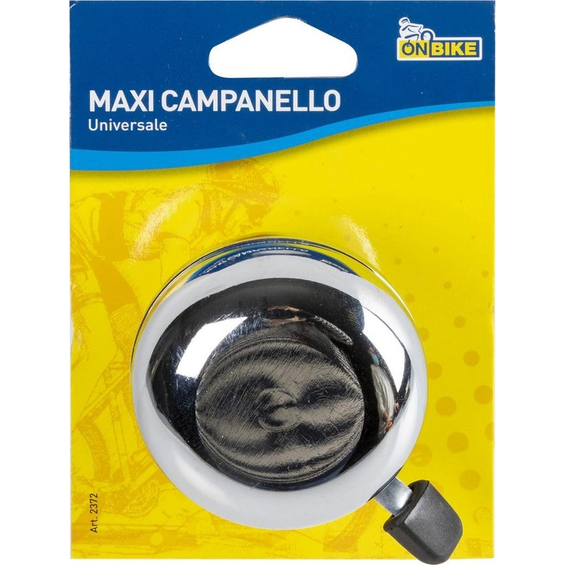 Maxi Universal Fahrradklingel Stahl verchromt Durchmesser 6,8