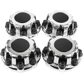 4pcs 8-Lug Chrome Wheel Center Caps Fit for Chevy Silverado, Avalanche, Suburban & G-MC Sierra, Yukon, Replaces 15039489, 15039488