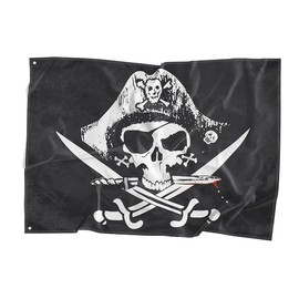 Pirate Flag Skull Captain With Knifes Banner Polyester 3x5 Foot Flags Vivid Color and UV Fade Resistant Flag Outdoor Banner