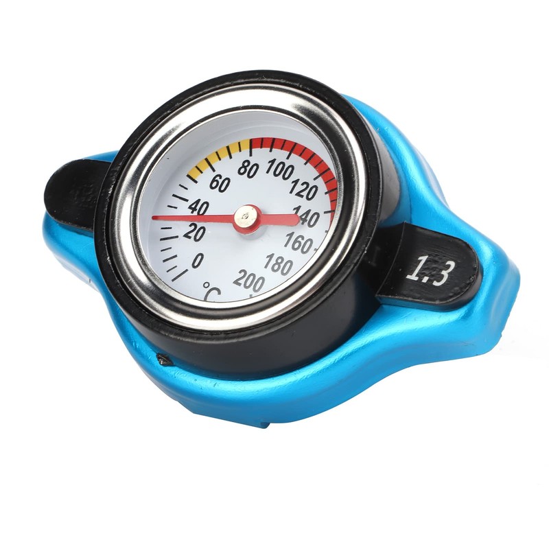 Aluminum Alloy Radiator Cap Temperature Gauge Leakproof Universal Car (Little