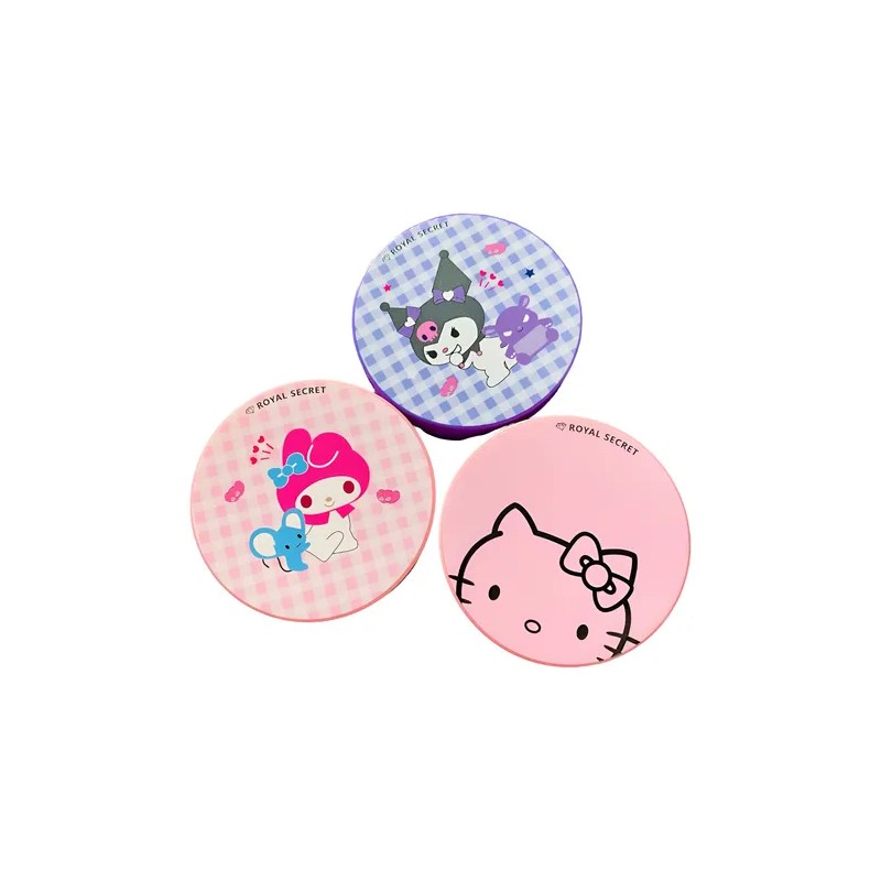 Base Maquillaje, Polvo Kitty, Kuromi Y Melody (1pz)