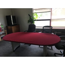 Playezze Speed lite Poker Table Cover - Felt Style Poker Tablecloth fits Lifetime Rectangle Cover + pad (Wine red, 8 ft Lifetime Rectangle)