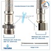 Sanitary Connection Hose Extension 3/7 Inch Union Nut x 3/8