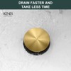KENES Brushed Gold Pop Up Bathroom Sink Drain with Overflow,