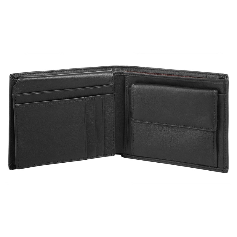 BAGAN 020879 Men's Genuine Leather Wallet Black, black, Classic