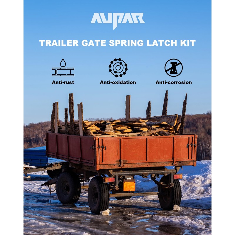 Aupar Heavy Duty Steel Trailer Gate Spring Latch Pin |