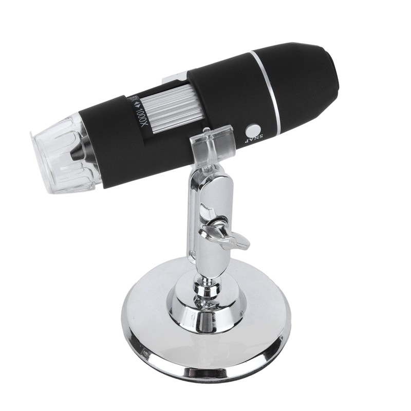 USB Microscope 8LED 1000X 640x480P Microscope with Stand for Android