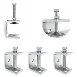 1.2 Inch Stainless Steel Heavy-Duty Clamp, Stainless Steel C-Shaped Clamp with 1-Inch Opening, Suitable for Woodworking Bonding, Cutting and Installation. 4pcs